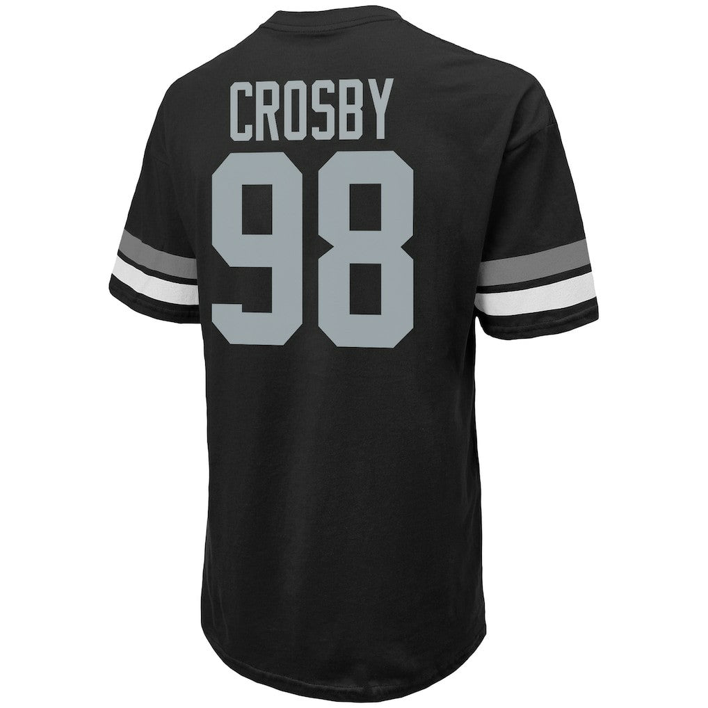Maxx Crosby Las Vegas Raiders Majestic Threads Name & Number Oversize Fit T-Shirt - Black - NFL