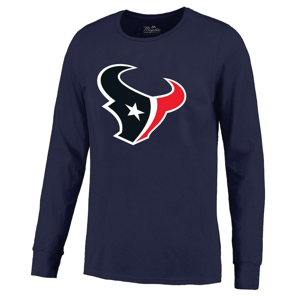 C.J. Stroud Houston Texans Majestic Threads Name & Number Non-Distressed Long Sleeve T-Shirt - Navy - NFL