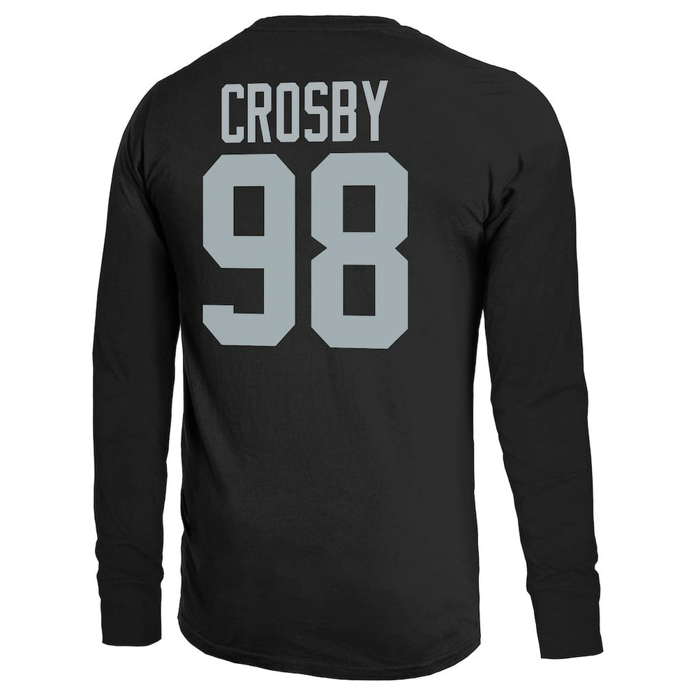 Maxx Crosby Las Vegas Raiders Majestic Threads Name & Number Non-Distressed Long Sleeve T-Shirt - Black - NFL