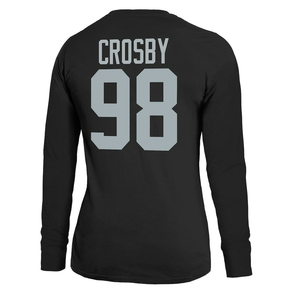 Maxx Crosby Las Vegas Raiders Majestic Threads Women's Player Name & Number Long Sleeve T-Shirt - Black - NFL