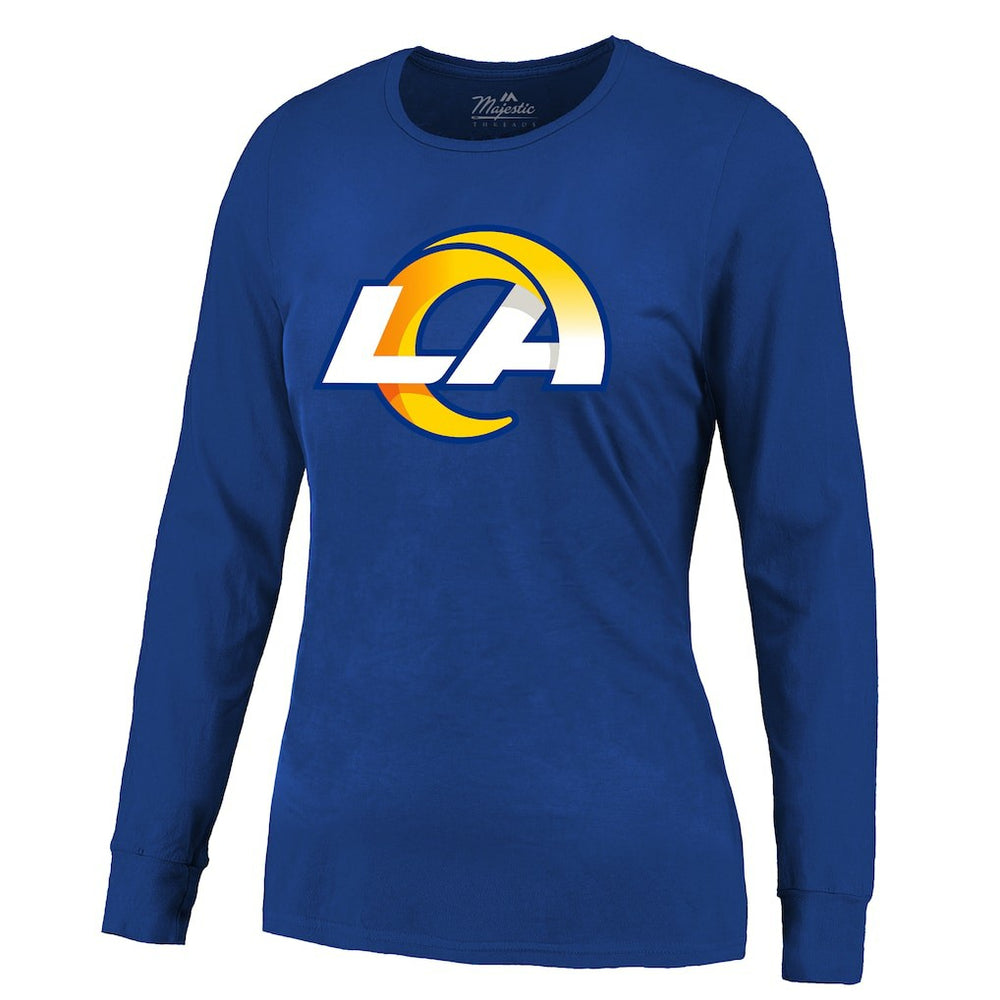 Puka Nacua Los Angeles Rams Majestic Threads Women's Player Name & Number Long Sleeve T-Shirt - Royal - NFL