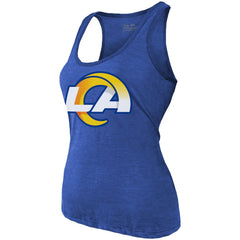 Puka Nacua Los Angeles Rams Majestic Threads Women's Name & Number Tri-Blend Scoop Neck Tank Top - Royal - NFL