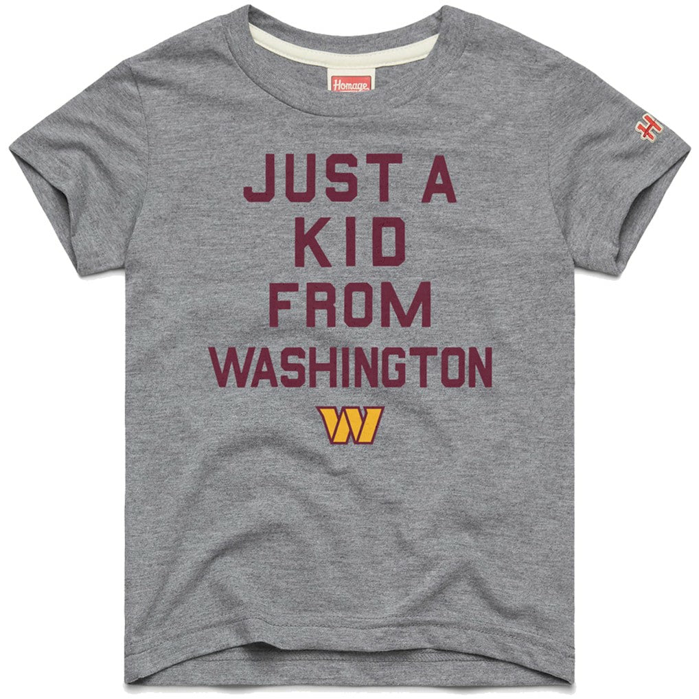 Washington Commanders Homage Youth Just a Kid Tri-Blend T-Shirt - Gray - NFL