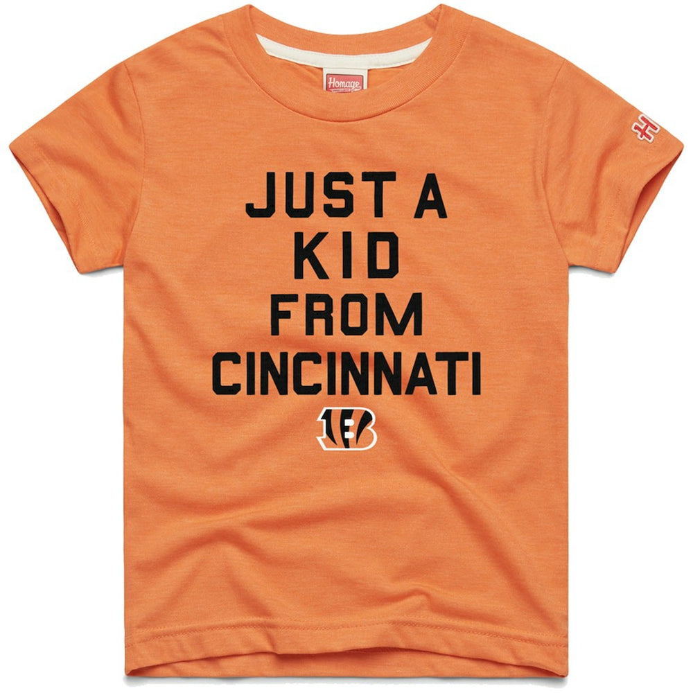Cincinnati Bengals Homage Youth Just a Kid Tri-Blend T-Shirt - Orange - NFL