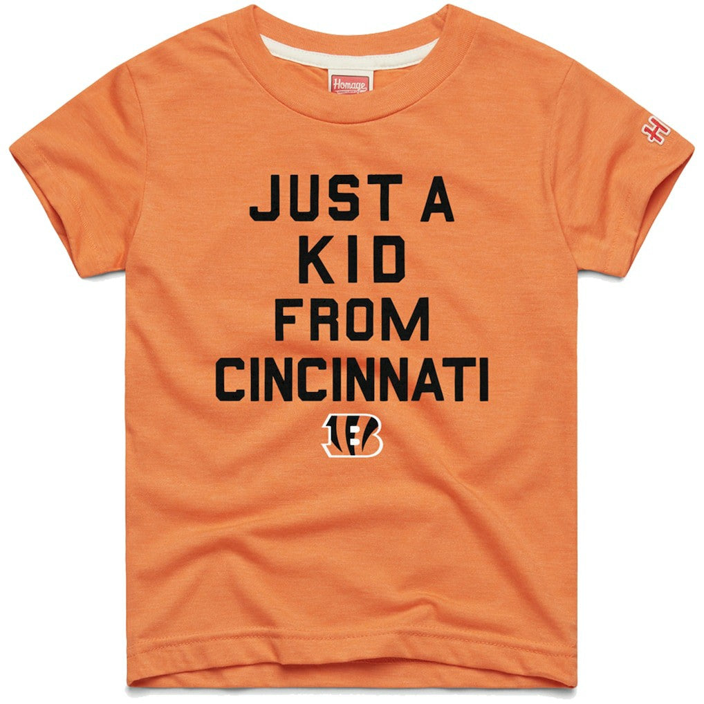 Cincinnati Bengals Homage Youth Just a Kid Tri-Blend T-Shirt - Orange - NFL
