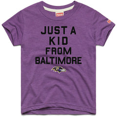 Baltimore Ravens Homage Youth Just a Kid Tri-Blend T-Shirt - Purple - NFL