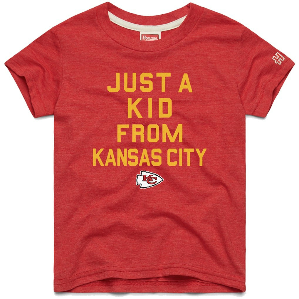 Kansas City Chiefs Homage Youth Just a Kid Tri-Blend T-Shirt - Red - NFL