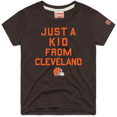 Cleveland Browns Homage Youth Just a Kid Tri-Blend T-Shirt - Brown - NFL