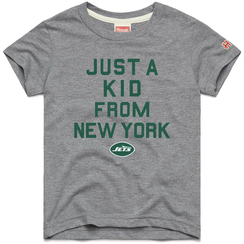 New York Jets Homage Youth Just a Kid Tri-Blend T-Shirt - Gray - NFL