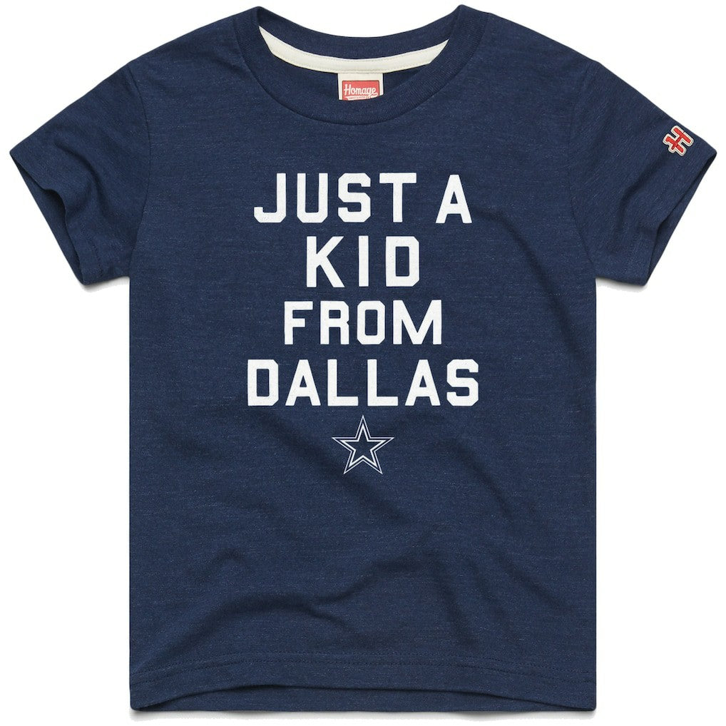 Dallas Cowboys Homage Youth Just a Kid Tri-Blend T-Shirt - Navy - NFL