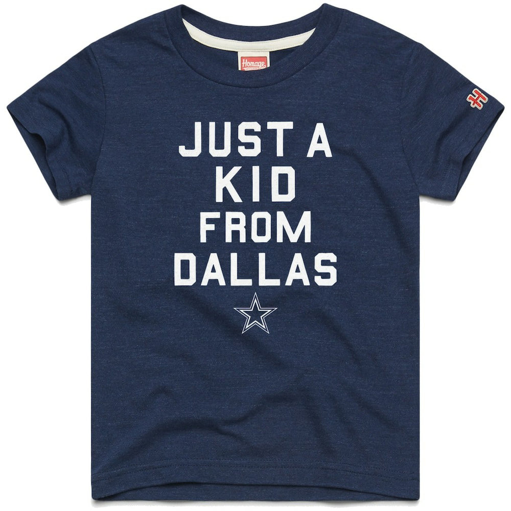 Dallas Cowboys Homage Youth Just a Kid Tri-Blend T-Shirt - Navy - NFL