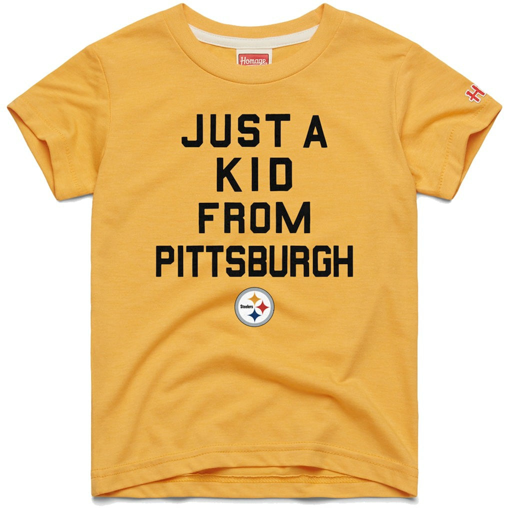 Pittsburgh Steelers Homage Youth Just a Kid Tri-Blend T-Shirt - Gold - NFL