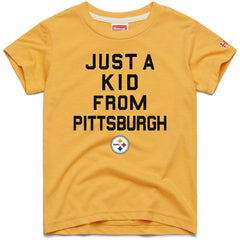 Pittsburgh Steelers Homage Youth Just a Kid Tri-Blend T-Shirt - Gold - NFL