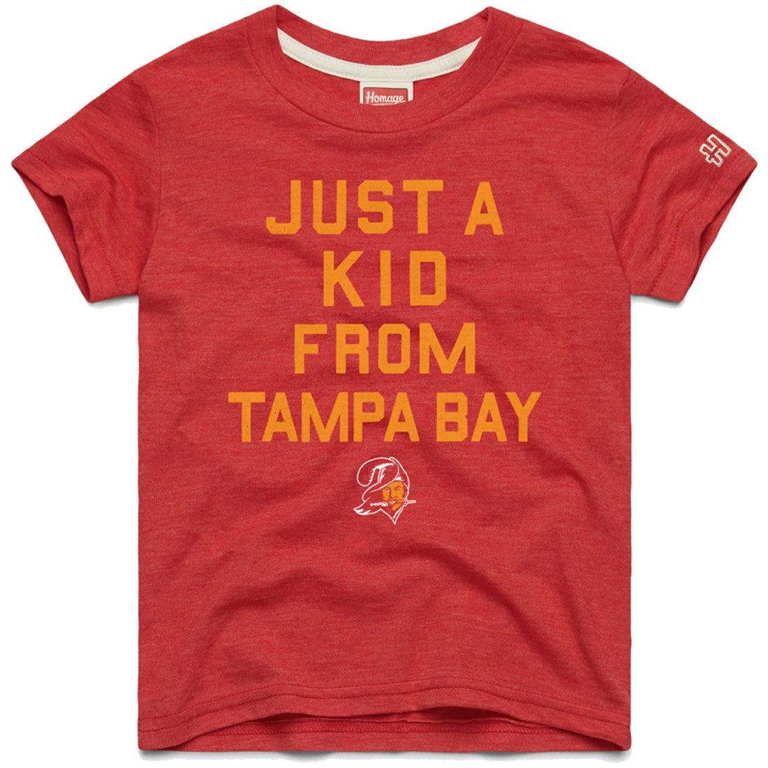 Tampa Bay Buccaneers Homage Youth Just a Kid Tri-Blend T-Shirt - Red - NFL