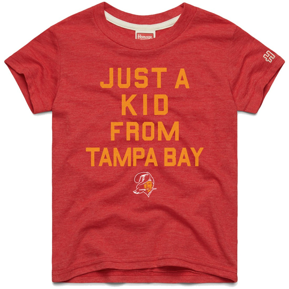 Tampa Bay Buccaneers Homage Youth Just a Kid Tri-Blend T-Shirt - Red - NFL