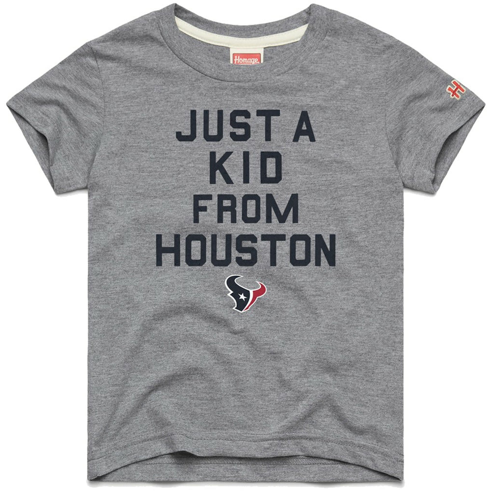 Houston Texans Homage Youth Just a Kid Tri-Blend T-Shirt - Gray - NFL