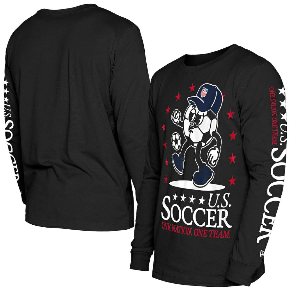 New Era - USMNT New Era Old School Sport Long Sleeve T-Shirt - Black