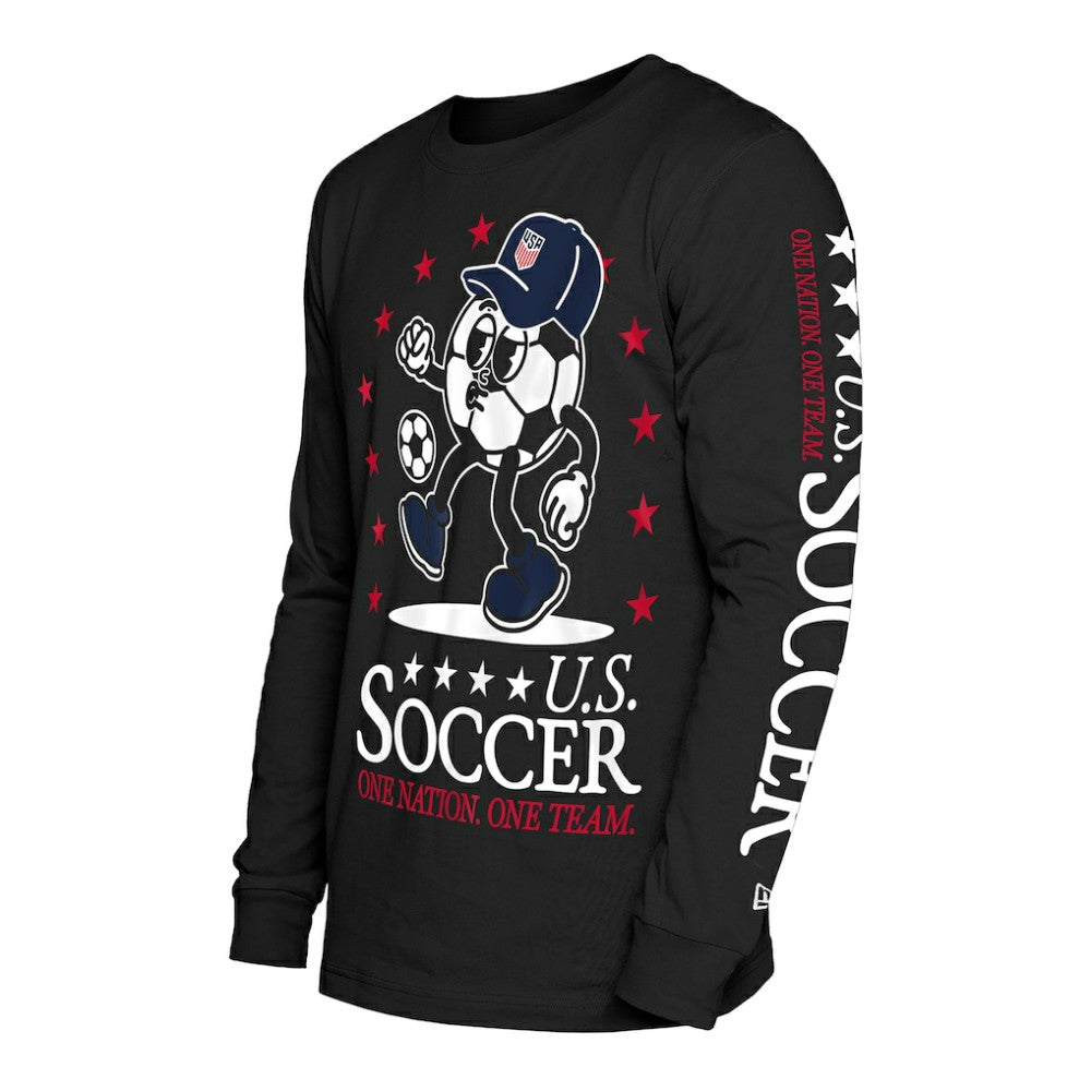 New Era - USMNT New Era Old School Sport Long Sleeve T-Shirt - Black