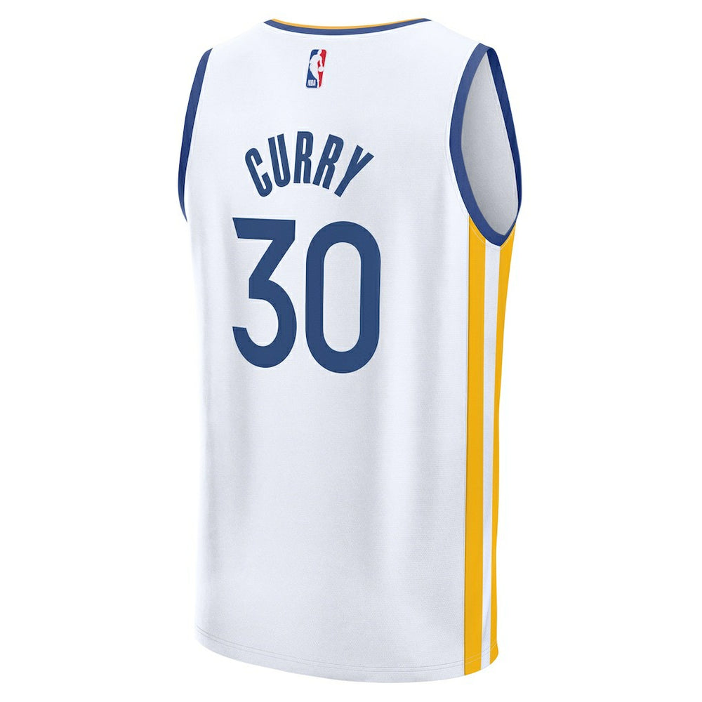 Fanatics Stephen Curry Golden State Warriors Youth Fast Break Replica Jersey Association Editi- White