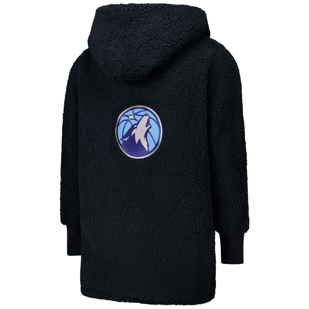 The Best Lounger in the World By Jill Martin Minnesota Timberwolves Unisex Navy Oversized Open-Front Hoodie Sweater