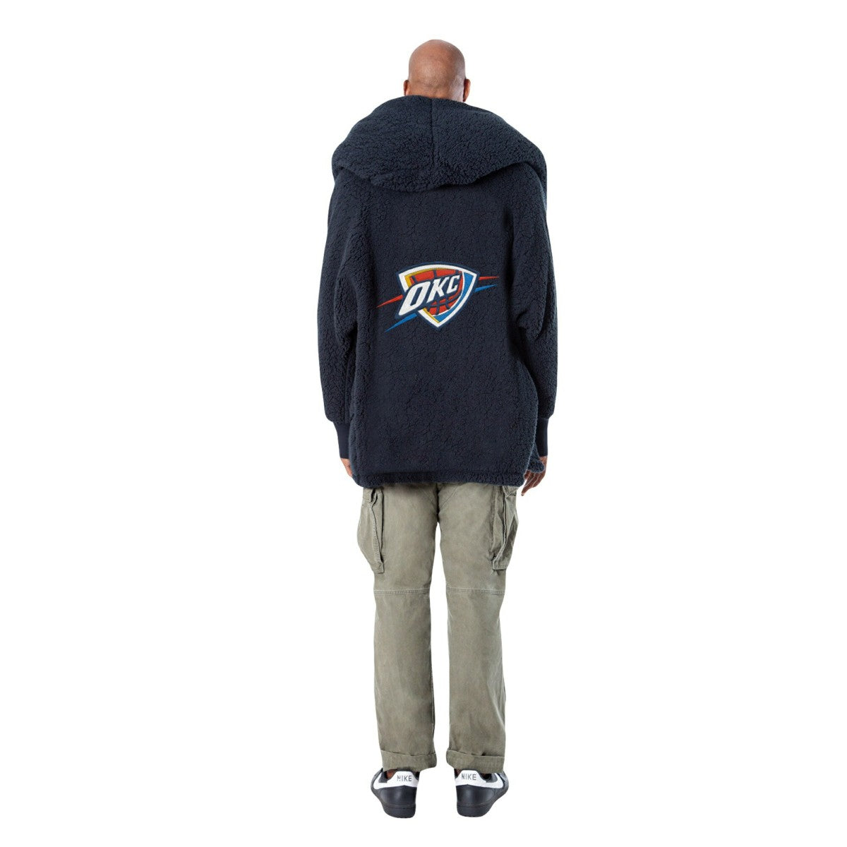 The Best Lounger in the World By Jill Martin Oklahoma City Thunder Unisex Navy Oversized Open-Front Hoodie Sweater