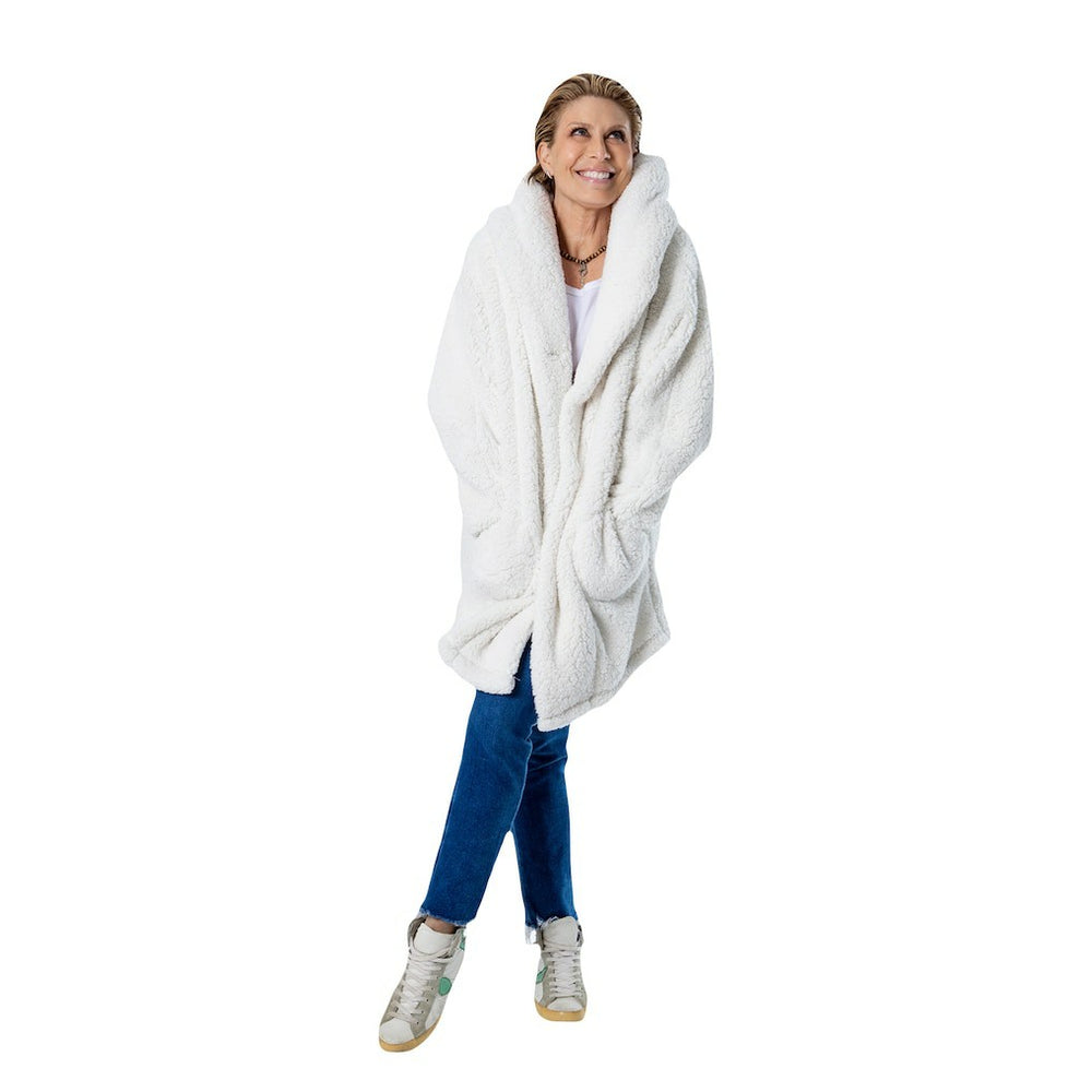 The Best Lounger in the World By Jill Martin Chicago Bulls Unisex Cream Oversized Open-Front Hoodie Sweater