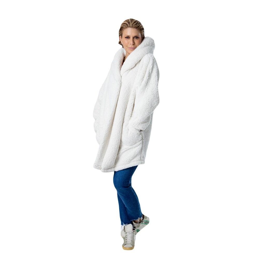 The Best Lounger in the World By Jill Martin Los Angeles Lakers Unisex Cream Oversized Open-Front Hoodie Sweater