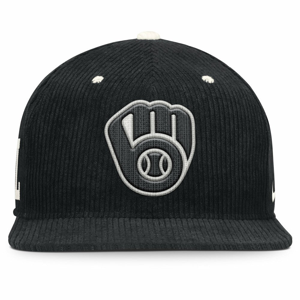 Milwaukee Brewers Nike Pro Corduroy Structured Snapback Hat Online