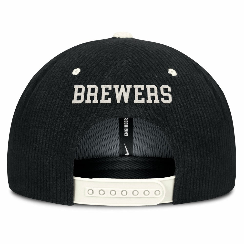 Milwaukee Brewers Nike Pro Corduroy Structured Snapback Hat Online