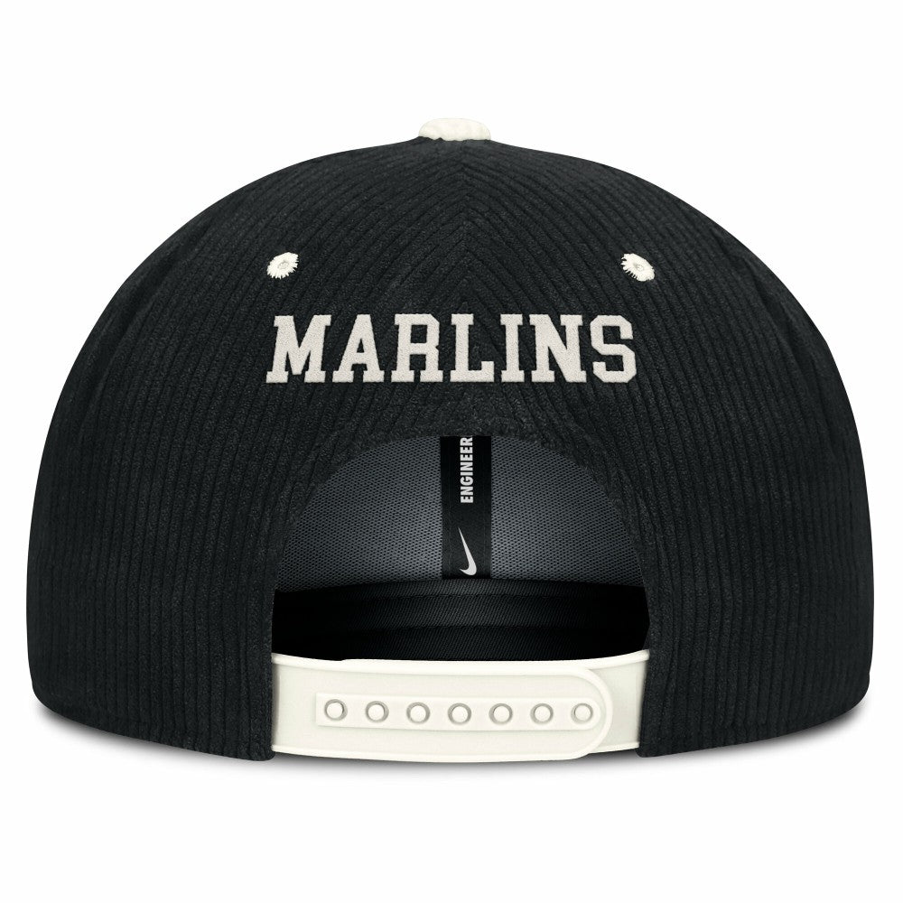 Miami Marlins Nike Pro Corduroy Structured Snapback Hat Online