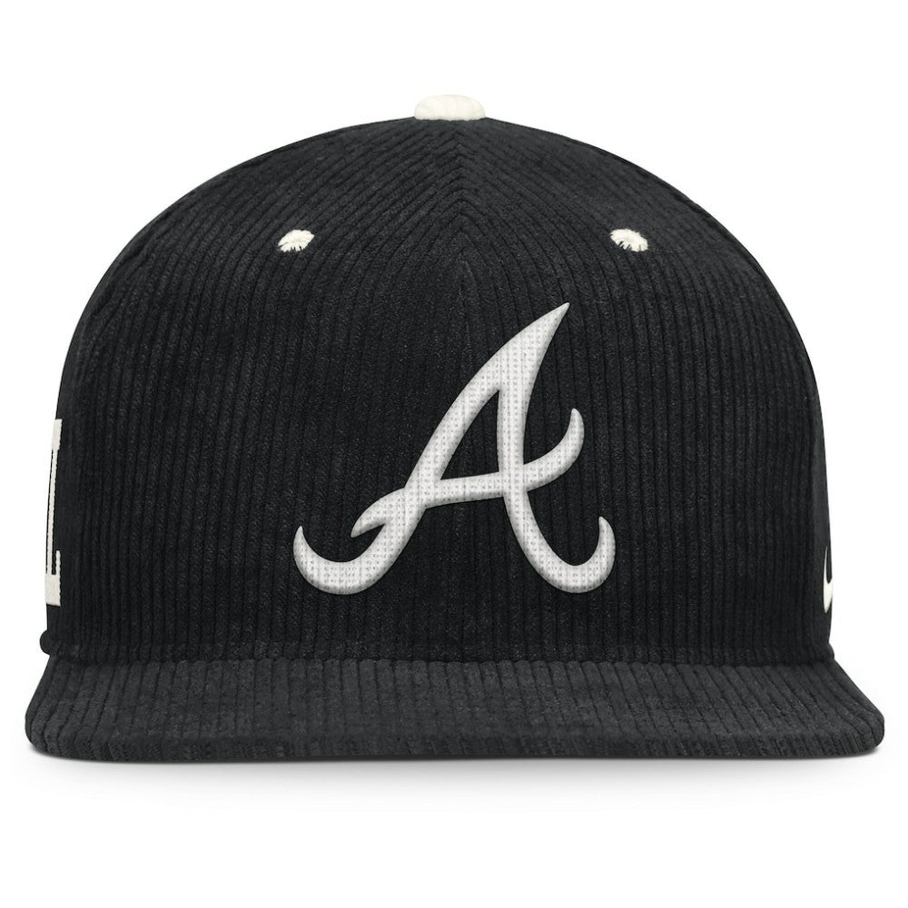 Atlanta Braves Nike Pro Corduroy Structured Snapback Hat Online