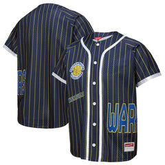 Mitchell & Ness Golden State Warriors x DANNIJO Women's Fashion Baseball Jersey Blue
