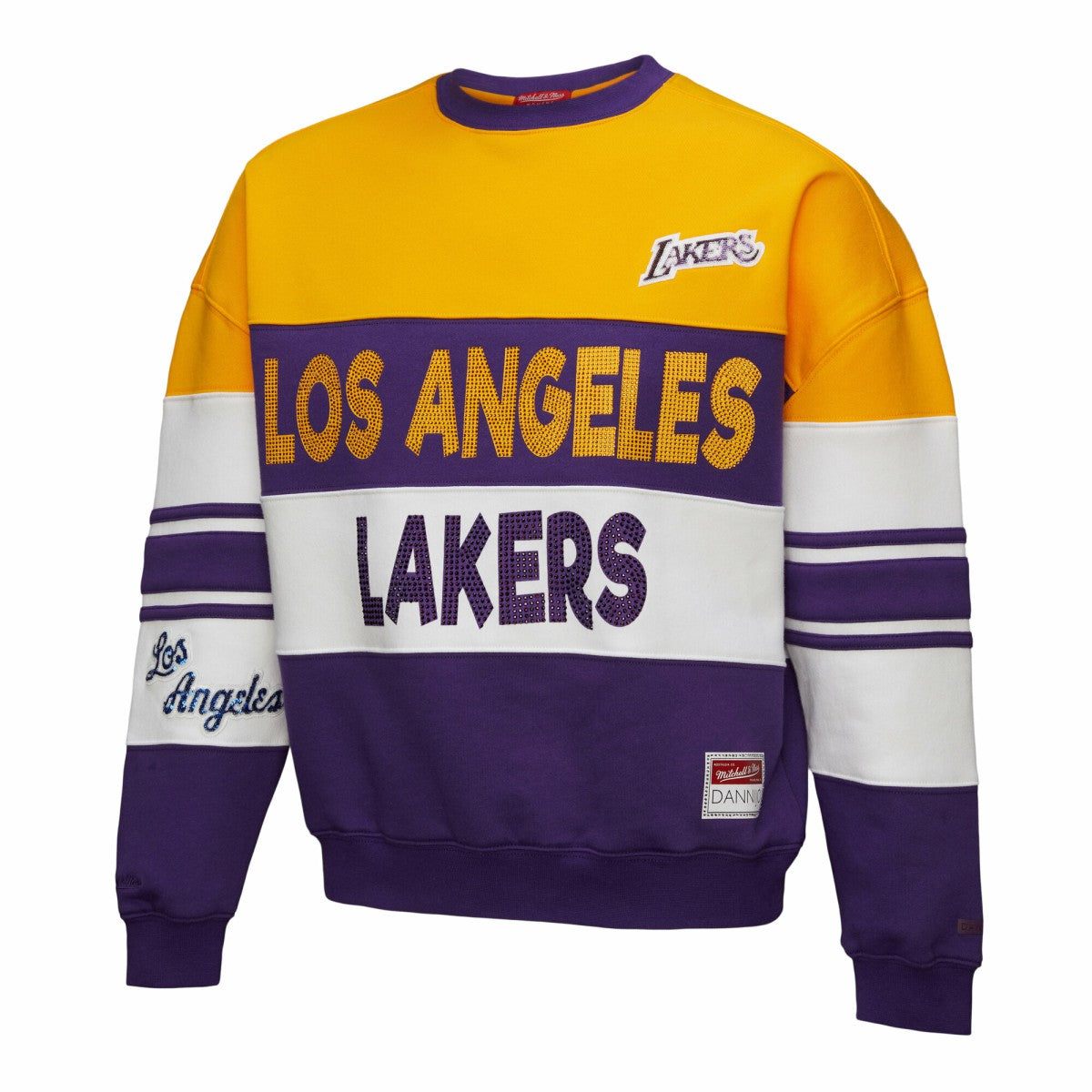 Mitchell & Ness Los Angeles Lakers x DANNIJO Women's Blocked Pullover Sweatshirt Gold/Purple