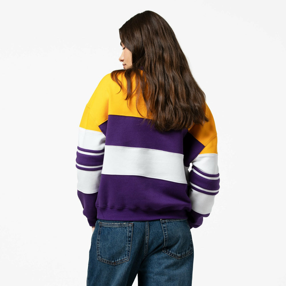 Mitchell & Ness Los Angeles Lakers x DANNIJO Women's Blocked Pullover Sweatshirt Gold/Purple