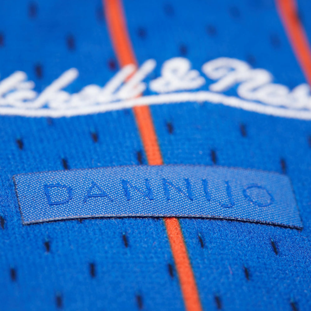 Mitchell & Ness Patrick Ewing New York Knicks x DANNIJO Women's Fashion Cropped Basketball Jersey Royal