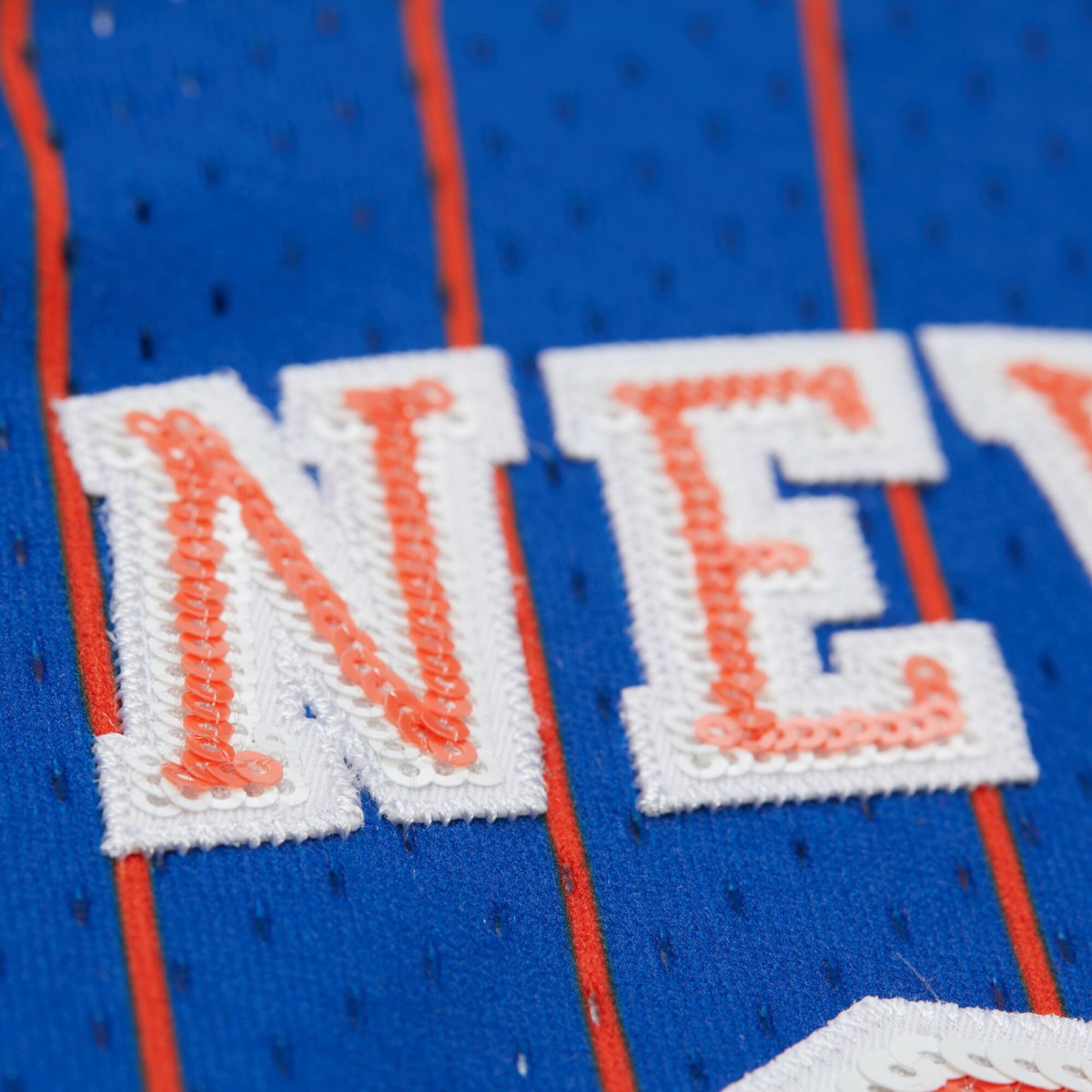Mitchell & Ness Patrick Ewing New York Knicks x DANNIJO Women's Fashion Cropped Basketball Jersey Royal
