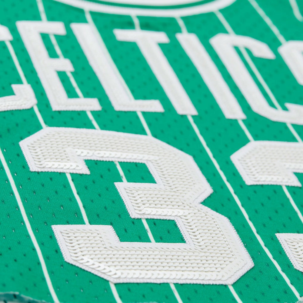 Mitchell & Ness Larry Bird Boston Celtics x DANNIJO Women's Fashion Cropped Basketball Jersey Kelly Green