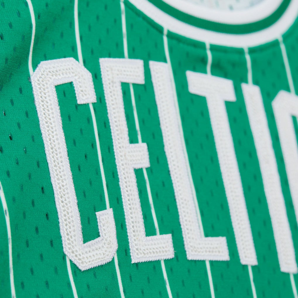 Mitchell & Ness Larry Bird Boston Celtics x DANNIJO Women's Fashion Cropped Basketball Jersey Kelly Green