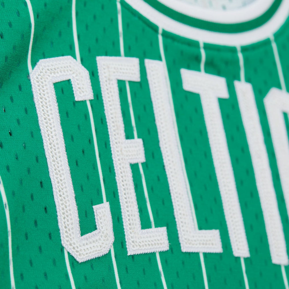 Mitchell & Ness Larry Bird Boston Celtics x DANNIJO Women's Fashion Cropped Basketball Jersey Kelly Green
