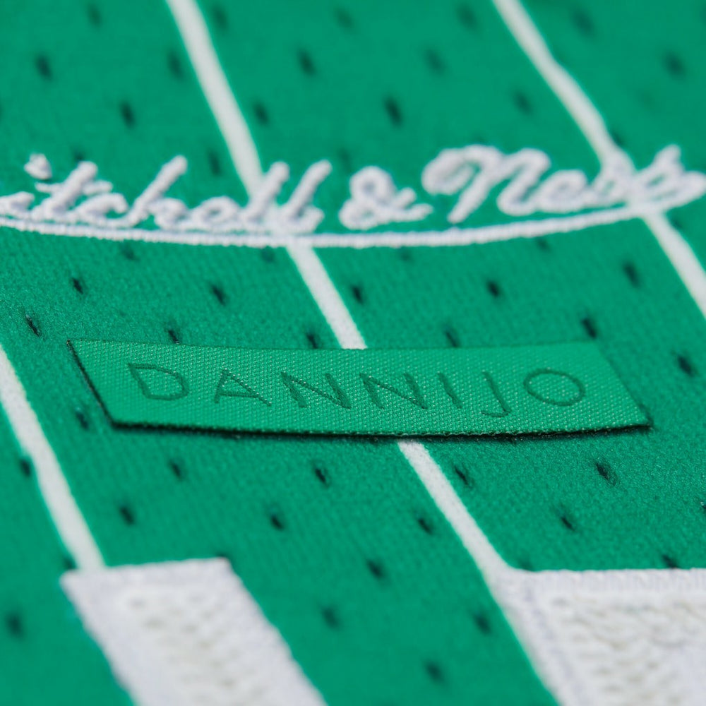 Mitchell & Ness Larry Bird Boston Celtics x DANNIJO Women's Fashion Cropped Basketball Jersey Kelly Green
