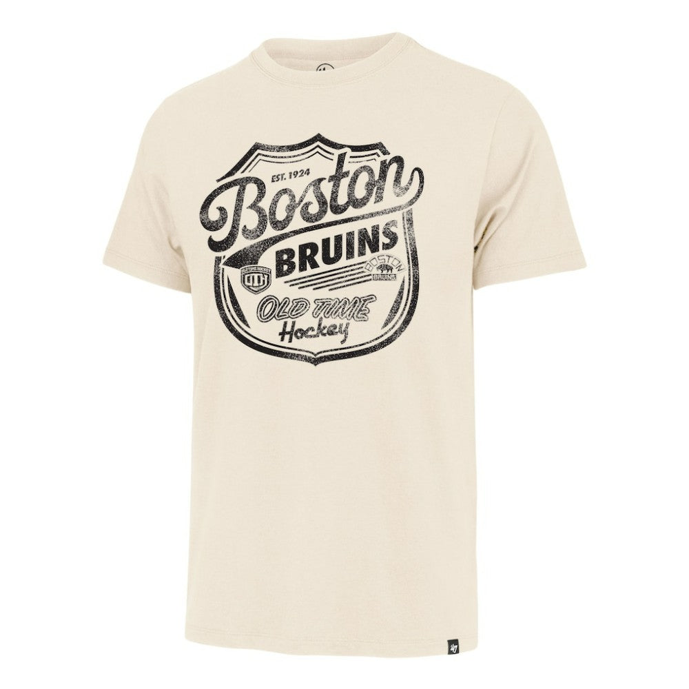 Boston Bruins '47 Poke Check Franklin T-Shirt - Cream | 47 brand on sale