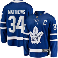 Auston Matthews Toronto Maple Leafs Fanatics Captain Patch Home Breakaway Player Jersey - Blue | Fanatics Clearance