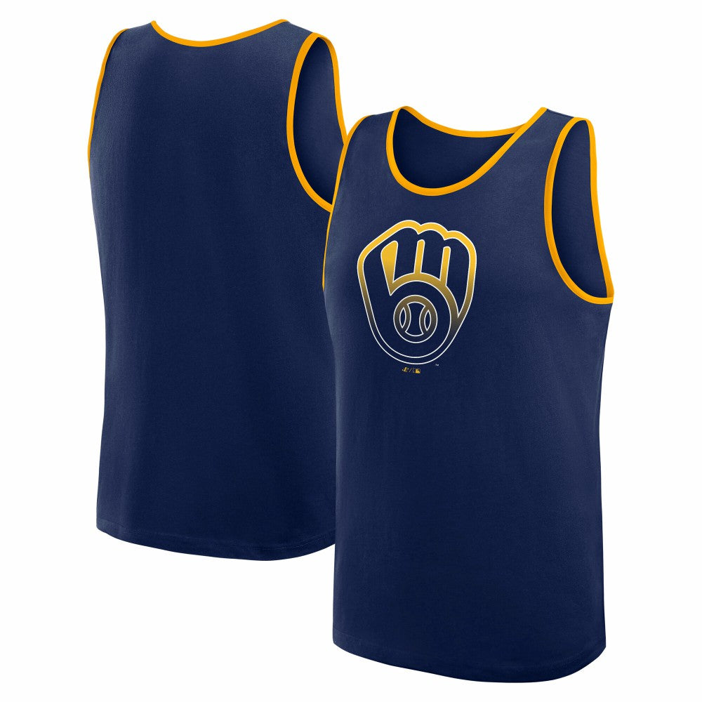 Milwaukee Brewers Logo Athletic Unmatched Success Tank Top Discount
