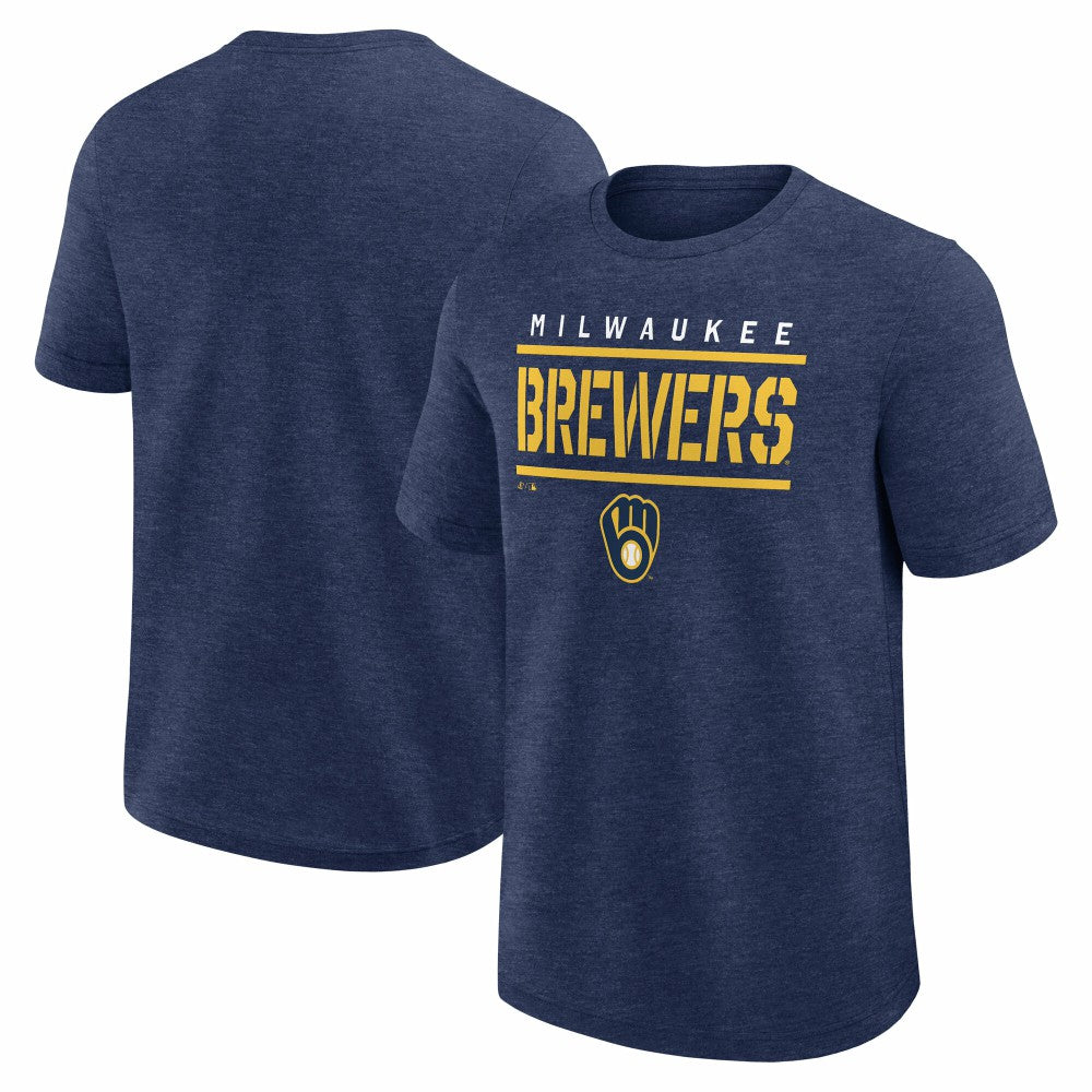 Milwaukee Brewers Logo Athletic Top Notch T-Shirt for sale