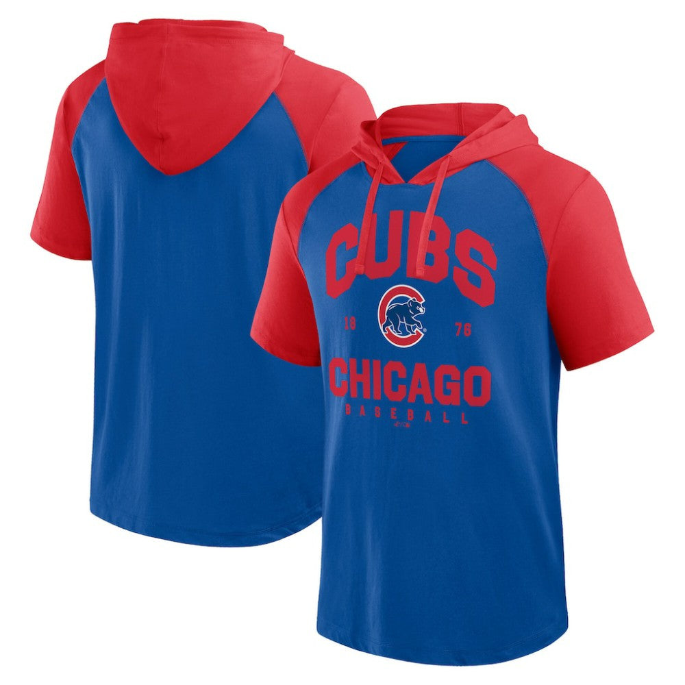 Chicago Cubs Logo Athletic Prime Raglan Short Sleeve Hoodie T-Shirt for sale