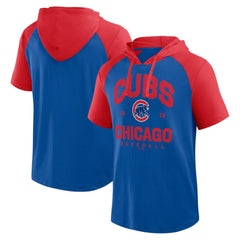 Chicago Cubs Logo Athletic Prime Raglan Short Sleeve Hoodie T-Shirt for sale