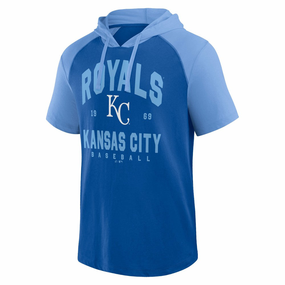 Kansas City Royals Logo Athletic Prime Raglan Short Sleeve Hoodie T-Shirt for sale
