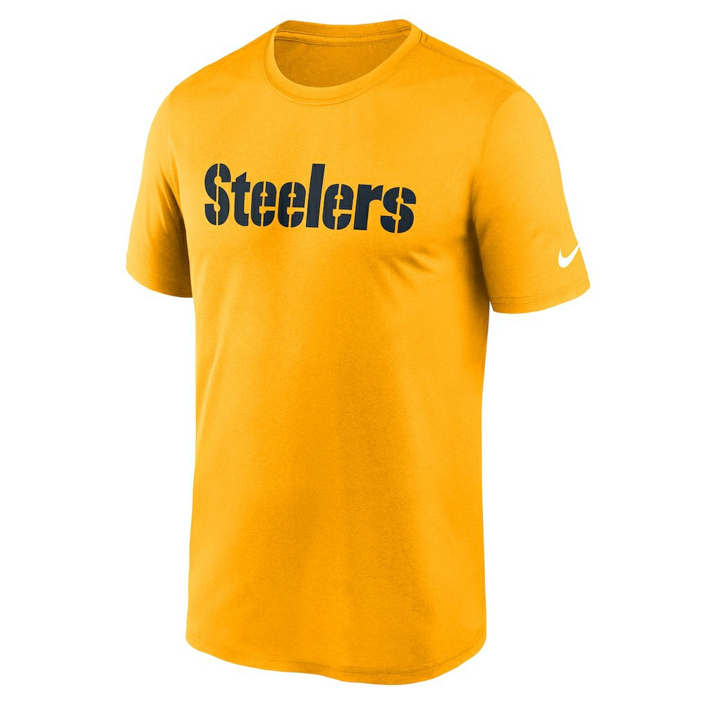 Pittsburgh Steelers Primetime Legend Wordmark Performance T-Shirt - Gold - Nike