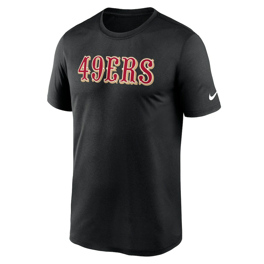 San Francisco 49ers Primetime Legend Wordmark Performance T-Shirt - Black - Nike