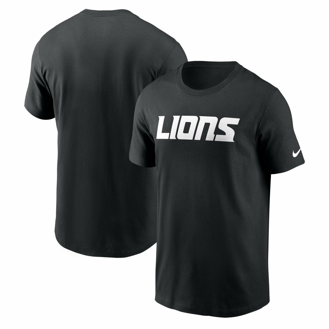 Detroit Lions Primetime Wordmark Essential T-Shirt - Black - Nike